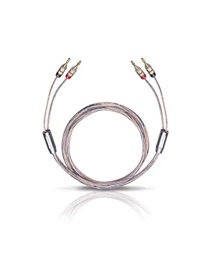 Oehlbach Twin Mix One B 300 - Hochwertiges Lautsprecherkabel-Set - HiFi-Kabel mit versilbertem 2 x 3,0 mm² Kabel und Bananensteckern, ideal für optimale Klangübertragung und bis 250 Watt Leistung pro Kanal. Made in Germany für höchste Qualität.