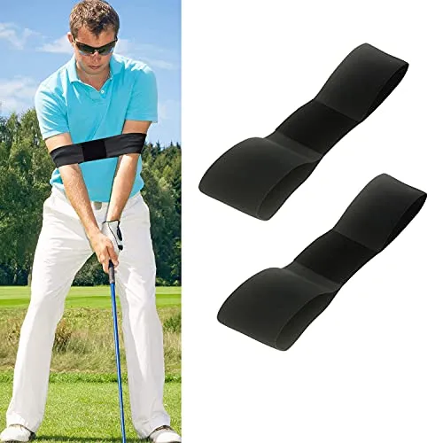 QeeHeng Golf Training Auxiliary Swing Arm Belt, 2PCS Golf Swing Haltungskorrektur Belt Correction Muskelgedächtniskorrektur Form