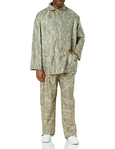 Regenanzug at-digital, Jacke+Hose, Nässeschutz - Wanderhosen für Camping und Military, bietet optimalen Nässeschutz und ist ideal für Outdoor-Aktivitäten.