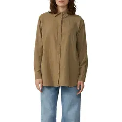 Hemdbluse aus luftiger Musselinqualität, Gr. 34, green - Hemdblusen für Frauen von QS, aus leichtem Musselin für optimalen Tragekomfort. Modischer Aufnäher und lässiger Schnitt machen sie zum perfekten Begleiter für jeden Anlass.