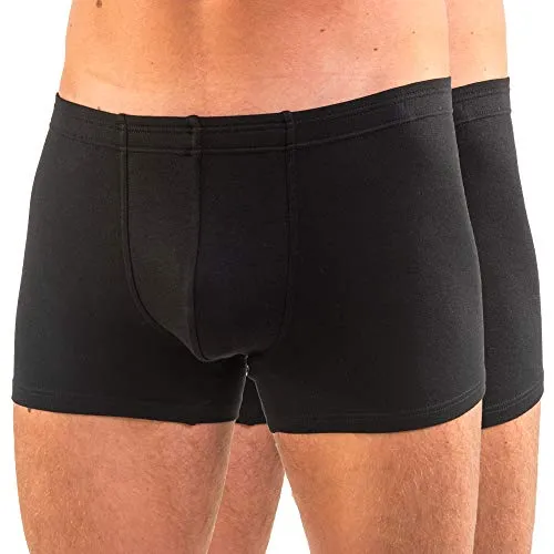 HERMKO 8900 2er Pack Herren Boxer Shorts Unterhose, Größe:D 10 = EU 4XL, Farbe:schwarz