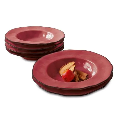 LOBERON Suppenteller 6er Set Biarré in rot von LOBERON
