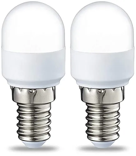 Amazon Basics LED-Leuchtmittel, E 14, T25, Kühlschrank-Leuchtmittel, 1.7W (entspricht 15-W-Glühbirne), Warmweiß, nicht dimmbar, 2 Stück