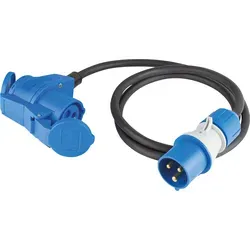 AS-Schwabe Powerlight CEE Adapterleitung 1,5m - Kabel & Leitungen - Robuste 1,5m Gummischlauchleitung mit Phasenanzeige und IP44 Schutz, ideal für den Außenbereich.