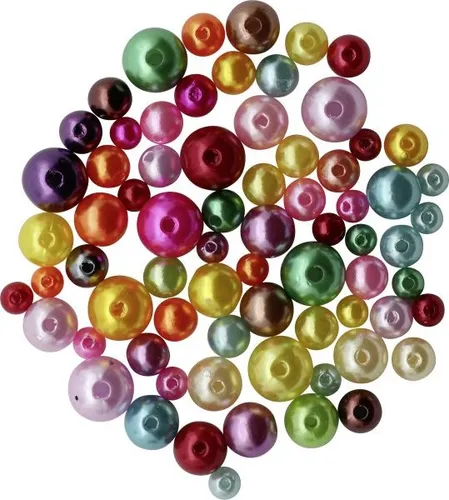 Glorex Schmuck Perlen 6-12 mm 25 g, glänzend  Schmuckbasteln