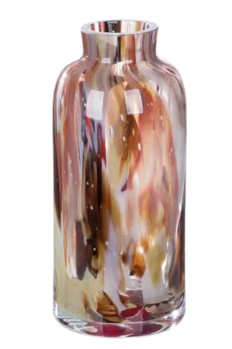 GILDE Tischvase Roslin, 22 cm - Handgefertigte Eleganz aus Glas - Tischvasen aus europäischer Handarbeit, ca. 22 cm hoch, aus durchgefärbtem Glas - perfekt für stilvolle Blumenarrangements und als dekoratives Highlight in jedem Raum.