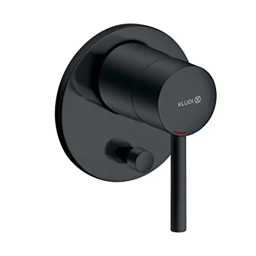 Kludi Bozz - UP Armatur für 2 Ausgänge, Schwarz matt - Elegante Unterputz-Wannen- und Duscharmatur mit 2-Wege-Umschalter in Schwarz matt, ideal für modernes Badezimmer-Design und hohen Komfort.