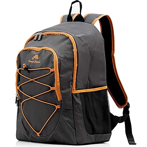 CampFeuer Kühlrucksack 30 Liter | leicht und wasserdicht | grau | Isoliertasche für BBQ, Camping, Strand und Outdoor Aktivitäten