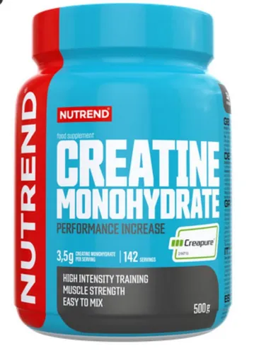 Nutrend Creatine Monohydrate 500 g - Geschmacksneutral - Sportnahrung zur Steigerung von Kraft und Muskelleistung. Hochreines Kreatin-Monohydrat von Creapure(R) fördert den Muskelaufbau und die Erholung nach dem Training.