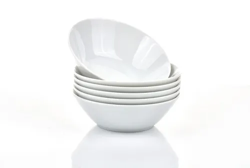 Retsch Arzberg HEIKE WEISS 6er Set Müsli- und Salatschalen 16cm - Klassisches und zeitloses Porzellan-Set für vielseitige Verwendung. Spülmaschinenfest und mikrowellengeeignet, ideal für jede Gelegenheit. Set aus 6 dekorativen Schalen mit einem Durchmesser von 16cm.