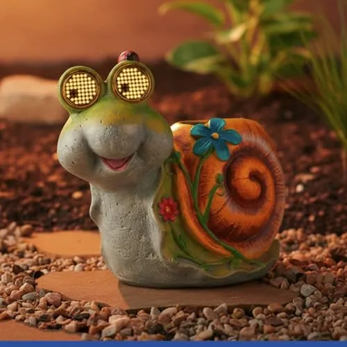Maximex Solar Gartenfigur Schnecke Mod. Blinky Eyes mit LED Augen