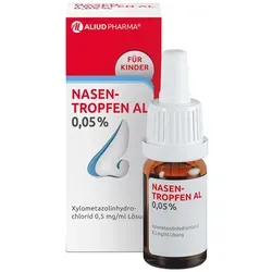 Nasentropfen AL 0,05% - Arzneimittel zur Abschwellung der Nasenschleimhaut bei Schnupfen und Allergien, ideal für Kinder von 2 bis 6 Jahren mit gefäßverengenden Eigenschaften für schnelle Linderung.