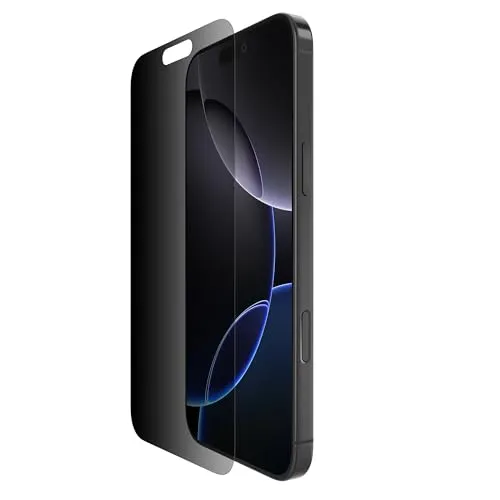 Belkin Screen Force Invisiglas für iPhone 16 Pro Max - Smartphone Schutzfolie aus hochwertigem Glas, bietet kratzfesten Schutz und bewahrt die Touchscreen-Qualität Ihres iPhones.