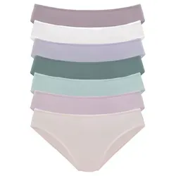 Jazz-Pants Slips VIVANCE, Damen, Gr. 32/34, bunt (rosa, puder, grün, flieder, weiß), Single Jersey, Obermaterial: 95% Baumwolle, 5% Elasthan, unifarben, bequem, Unterhosen, in frischen und gedeckten Farben