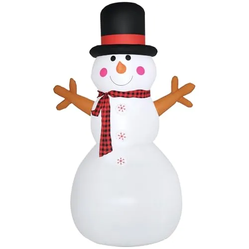 HOMCOM Aufblasbarer Schneemann 1,82 m