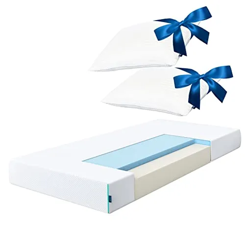 ESSENCE SLEEP Gel Memory Foam Matratze 140x200cm - Matratze mit kühlendem Geltopper und orthopädischem Halt, ideal für erholsamen Schlaf. Inklusive 2 Memory Foam Kissen und Öko-Tex Standard 100 für zertifizierte Qualität.