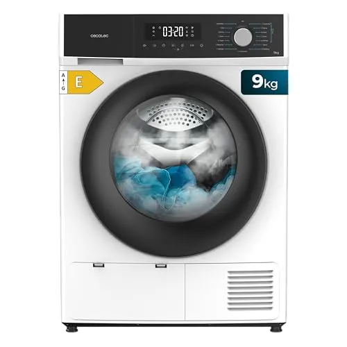 Cecotec Wäschetrockner 9Kg Bolero Dresscode Dry 9330. Entspricht Energieeffizienzklasse A++, 15 Programme und Funktionen wie automatisches Trocknen, einfaches Bügeln, Stop&Go, Delay Start