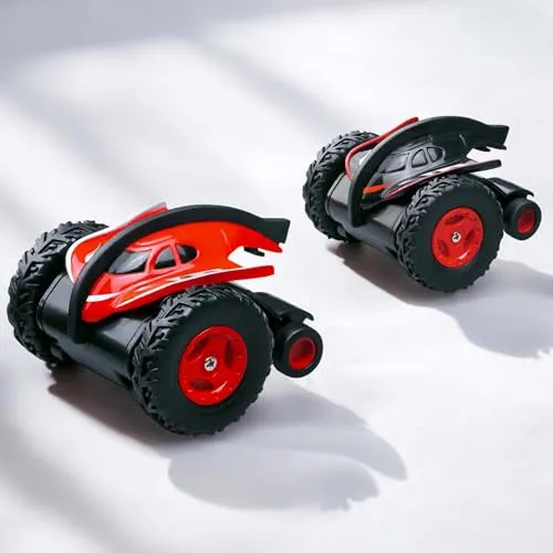 2er Set RC ferngesteuertes Off-Road High-Speed Mini Stunt-Auto, Crawler Fahrzeug, 360° Spins, Sprünge, Demo-Modus, LED-Lichteffekte, Ideal für Stunts, Rennen, Multiplayer-Spaß für Kinder u. Erwachsene