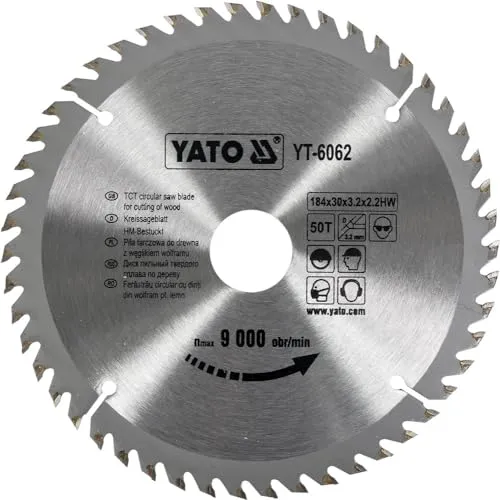 TCT BLADE FOR WOOD 184X50TX30 MM von YATO