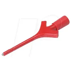 KLEPS 3ST RT - Miniatur-Klemmprüfspitze, 0,64 mm, rot