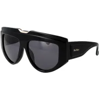 Max Mara Sonnenbrille MM0083 01A 57 Damen Schwarz - Damen Sonnenbrille mit 100% UVA & UVB Schutz, eleganter Vollrandrahmen aus hochwertigem Azetat und im trendigen Schwarz, ideal für stilbewusste Frauen.
