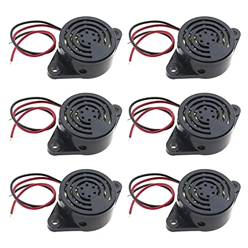 6x 3-24V 12V Aktiver elektronischer Buzzer Piezo-Lautsprecher 95dB schwarz SFM-27-J für 3D-Drucker Computer