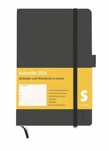 Heye Kombitimer 2026 - Taschenbuch - Bürokalender für 2026 mit Lesebändchen, perfekt organisiert für Büro und Zuhause.