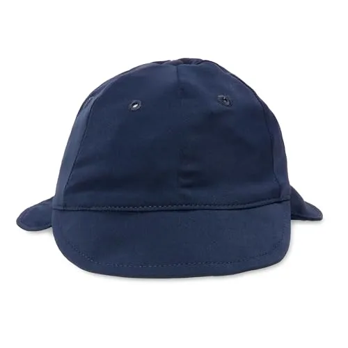 Amazon Essentials Unisex Baby Verstellbarer Badesonnenhut mit Nackenschutz UPF 50, Marineblau, L (2-4 Jahre)