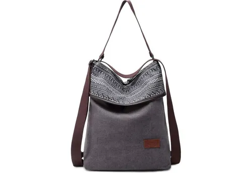LuxusKollektion Umhängetasche Damen Canvas Schultertasche Rucksack Handtasche Vintage Anti Diebstahl