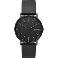 Skagen Herrenuhr Signatur SKW6902 - Elegante Armbanduhr für Herren mit 40-mm-Gehäuse, 3-Zeiger-Quarzwerk und hochwertigem Lederarmband. Wasserdicht bis 50 m, ideal für den Alltag und besondere Anlässe.