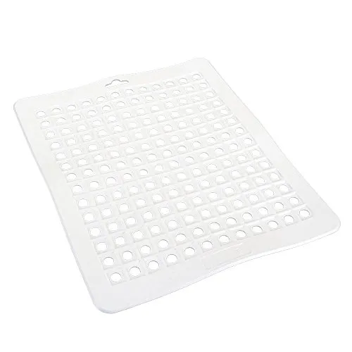 Spülbeckeneinlage 32x27 cm eckig, weiß, Gummi, Made in Germany