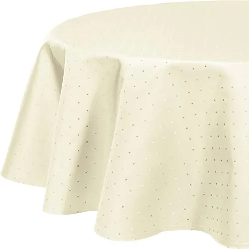 Curt Bauer Tischdecke Petito fleckabweisend Sekt Größe rund: 140 cm Ø