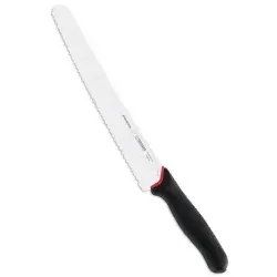 GIESSER PrimeLine Chef 25 cm Universalmesser mit Wellenschliff - Küchenmesser mit hochwertiger Chrom-Molybdän-Stahlklinge für optimale Rostbeständigkeit und rutschsicheren Griff für müheloses Schneiden von harten Schalen.