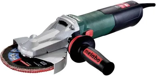 Metabo WEF 15-150 Quick Flachkopf-Winkelschleifer - Schleifmaschine mit Quick-System für schnellen Scheibenwechsel, ideal für enge Stellen und präzise Arbeiten.