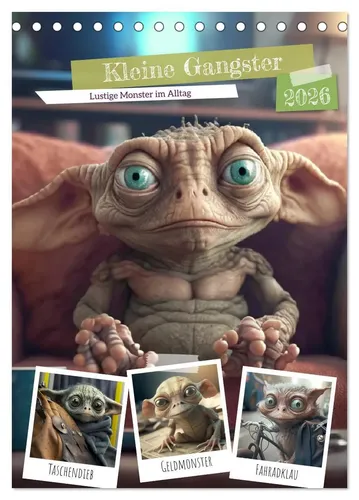 Rose Hurley | Kleine Gangster. Lustige Monster im Alltag (Tischkalender 2026...