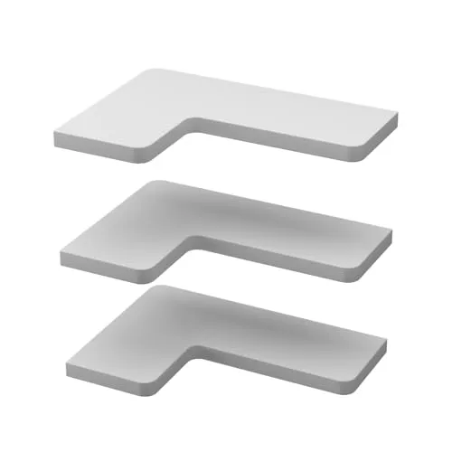 Vicco Eckregal Curva 3er Set, Weiß von Vicco