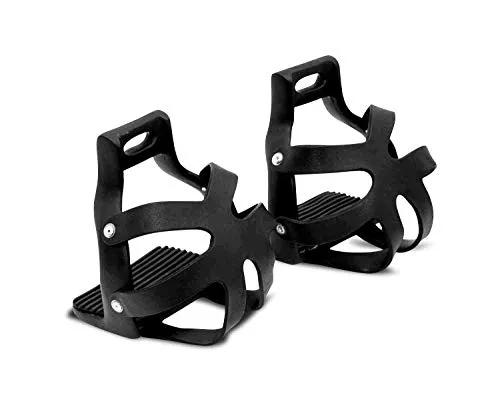 Steigbügel mit Korb aus Metall, breite Trittfläche Farbe: schwarz