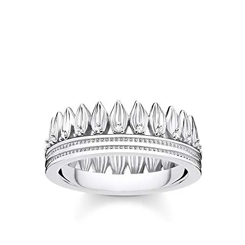 Thomas Sabo Ring 925 Sterling Silber mit Zirkonia - Größe 54 - Eleganter Damenring aus 925er Sterlingsilber mit funkelnden Zirkonia-Steinen. Ideal als individuelles Geschenk für besondere Anlässe wie Geburtstage oder Valentinstag.