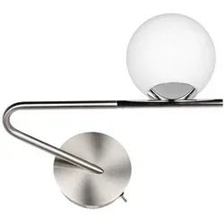 Produktbild Trio Leuchten Wandleuchte Flaming, Weiß, Nickel, Metall, Glas, 21.5x25x13 cm, mit Schalter, Lampen & Leuchten, Innenbeleuchtung, Leuchten nach Räumen, Treppenbeleuchtung