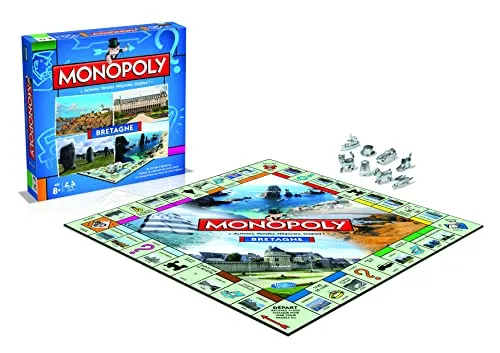 Winning Moves - Monopoly Bretagne: Gesellschaftsspiel für die ganze Familie - Gesellschaftsspiel: Monopoly Bretagne – Erleben Sie die Schönheit der Bretagne beim Spielen. Ideal für 2 bis 6 Spieler ab 8 Jahren, mit einer Spielzeit von ca. 1,5 Stunden.