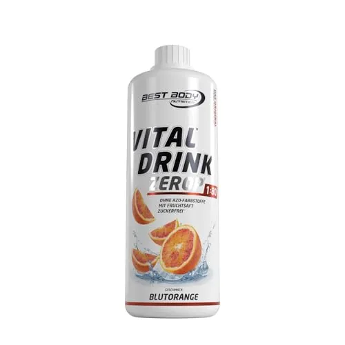 Best Body Nutrition Vital Drink ZEROP® - Blutorange, Original Getränkekonzentrat - Sirup - zuckerfrei, 1:80 ergibt 80 Liter Fertiggetränk, 1000 ml