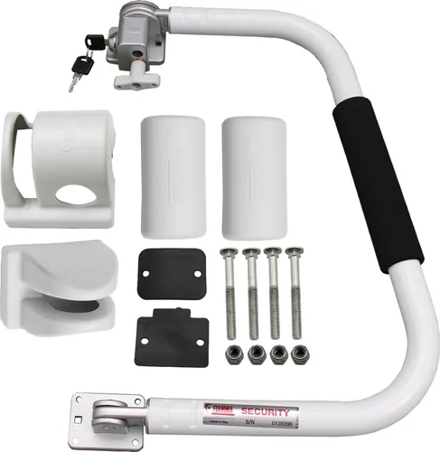 Fiamma Security 46 Türsicherung für Wohnmobile und Wohnwagen - Robuste Türsicherung und Einstiegshilfe aus Aluminium für sicheren Zugang und zusätzlichen Diebstahlschutz. Ideal für Fahrzeugtüren mit Wanddicken bis 40 mm und einfach zu montieren.