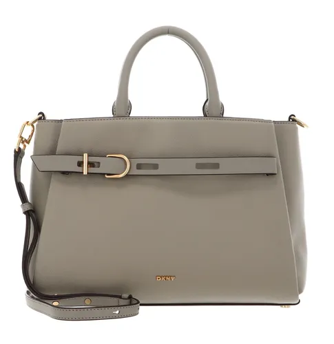 Stylische DKNY Handtasche aus Leder 32.5 cm in Grau - Handtaschen, elegantes Design aus hochwertigem Leder, ideal für den Alltag und besondere Anlässe.