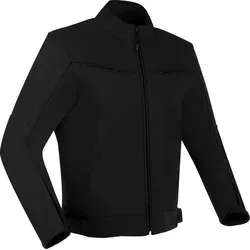 Bering Derby Motorrad Lederjacke, schwarz, Größe M - Hochwertige Motorradjacke mit abnehmbaren Schulterprotektoren und Tasche für optionalen Rückenprotektor, ideal für sichere Fahrten.