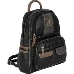 Cityrucksack Damenrucksack Tagesrucksack Stadt Rucksack Bagpack SCHWARZ-GRAU (15130)
