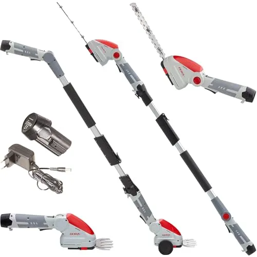 IKRA Akku Teleskop Grasschere & Strauchschere IGBS 1210 F