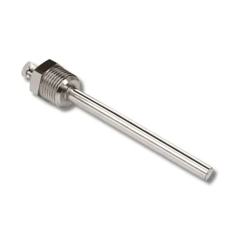 SENSORSHOP24 Tauchhülse aus Messing für Kabelfühler Tauchfühler Einschraubtauchhülse mit G1/2 Zoll Prozessgewinde Tauchhülse für Temperaturfühler (50 mm + Klemmverschraubung)