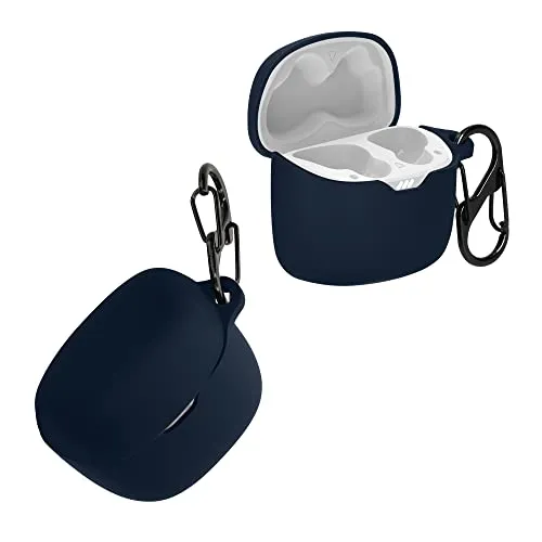 kwmobile Hülle kompatibel mit JBL Tune Flex Hülle - Kopfhörer Case - TPU Silikon Cover - Schutzhülle in Dunkelblau