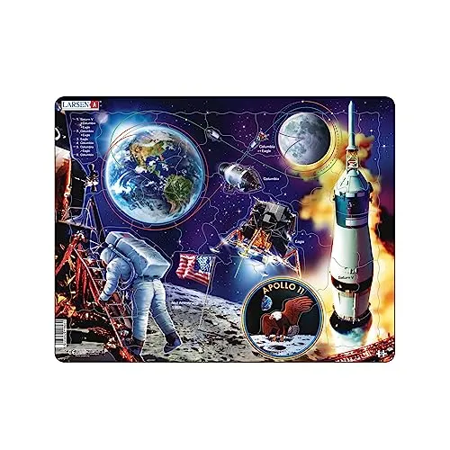 Larsen NB5 Apollo 11, Neutral Ausgabe, Rahmenpuzzle mit 50 Teilen