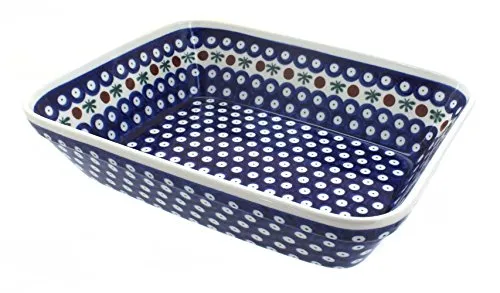 Original Bunzlauer Keramik Auflaufform 23.2x29,7cm - Hochwertige Ofenform in Handarbeit gefertigt, spülmaschinenfest und hitzebeständig - ideal für köstliche Aufläufe und gesunde Gerichte.